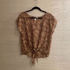 Mimi Chica Tie Front Blouse  M